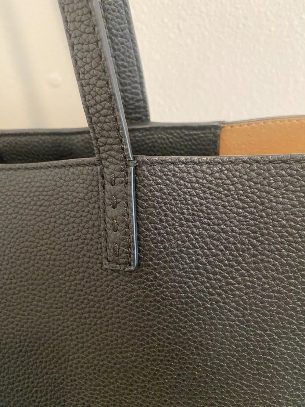 Tory Burch Black Pebbled Leather Tote